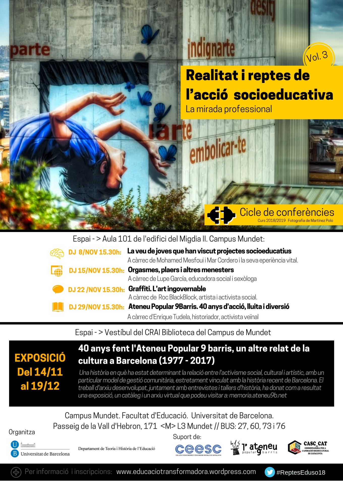 Cartell cicle Reptes i expo Ateneu